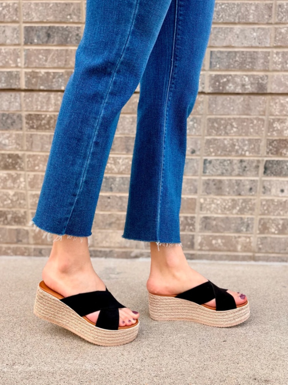 Cordani Bella Wedge Sandal in Black